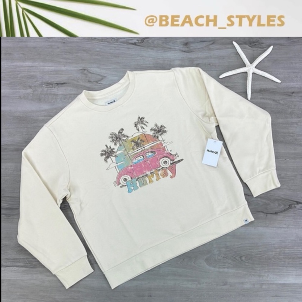 NWOT Hurley Cream Sweatshirt
